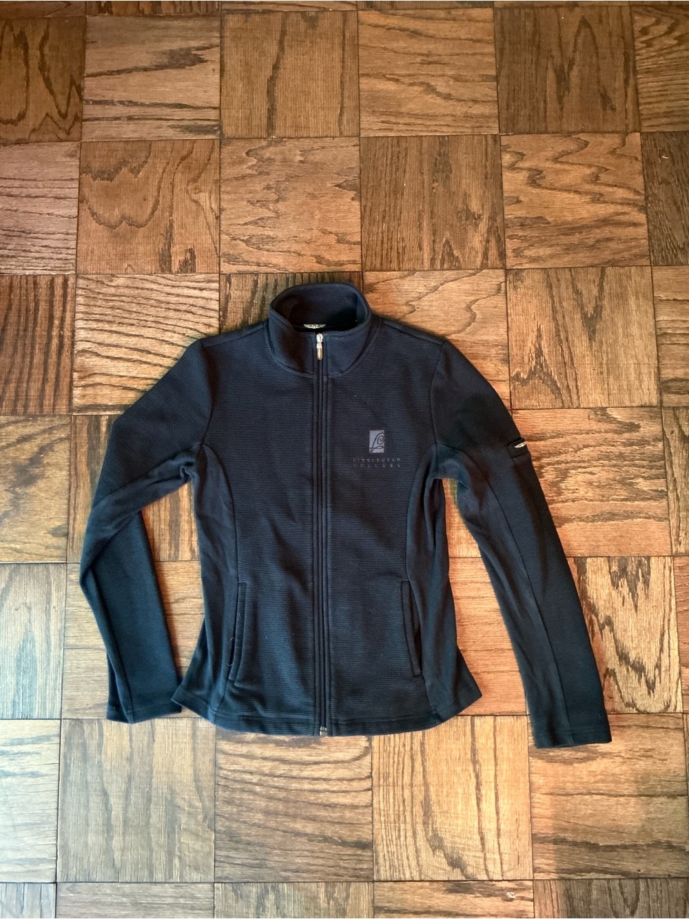 Black Full-Zip Women's Jacket with Stand Collar